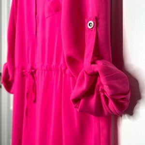 Pink Mittoshop Shirt Dress, Size M